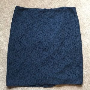Navy blue lace skirt